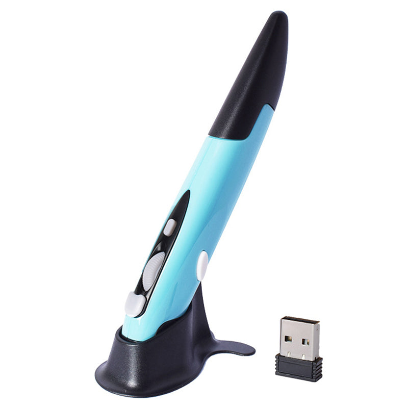 2.4G Wireless Mouse Creative Vertical Pen Mouse 1600 DPI Optical Ergonomic Mice for PC Laptop Notebook (No Battery) 2.4G Wireless Mouse Creative Vertical Pen Mouse 1600 DPI Optical Ergonomic Mice for PC Laptop Notebook (No Battery)